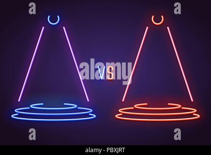 Versus Leuchtreklame Stock Vektor