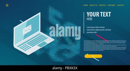 Datenverbindung isometrische Technologie Stock Vektor