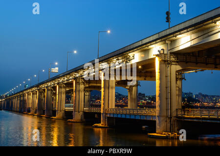 Banpo Bridge in Seoul, Südkorea Stockfoto