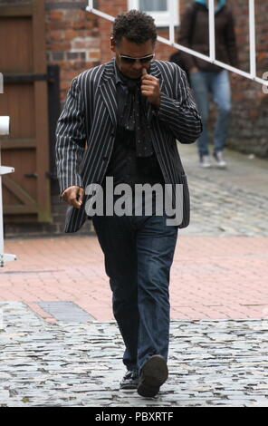 Manchester UK Soapstars gesehen rund um Manchester City Centre beschmutzt und auch Liverpool credit Ian Fairbrother/Alamy Stockfotos Stockfoto