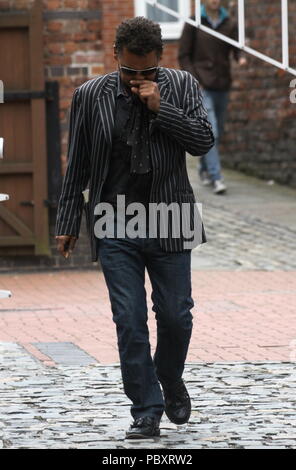 Manchester UK Soapstars gesehen rund um Manchester City Centre beschmutzt und auch Liverpool credit Ian Fairbrother/Alamy Stockfotos Stockfoto