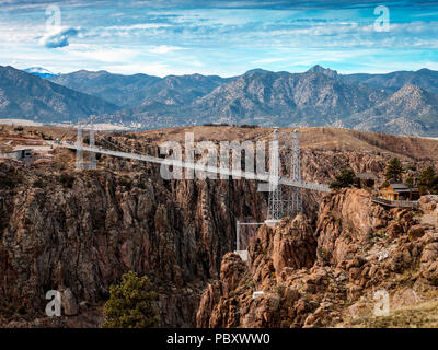 Die Royal Gorge Bridge ist eine touristische Attraktion in der Nähe von Canon City, Colorado, USA Stockfoto