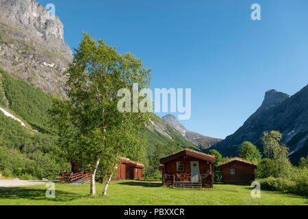 Unterkunft Hütten in Isterdalen Tal zu mieten, in der Nähe von Molde, Norwegen Stockfoto