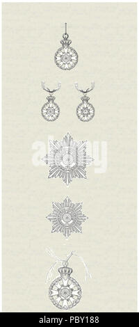 255 Groszkomtur, Sterne und Groszkreuz Ritterkreuz am Band Verdienst-Orden der Bayerischen Krone Stockfoto