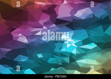 Hochauflösende Abbildung auf bunten Dreiecken basiert Stockfoto