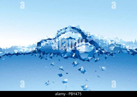 Hochauflösende Abbildung auf bunten Dreiecken basiert Stockfoto