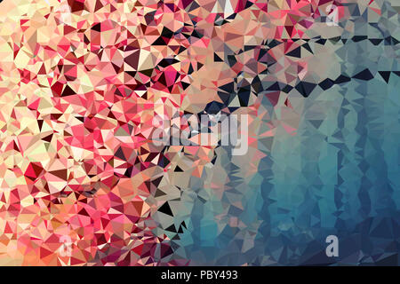 Hochauflösende Abbildung auf bunten Dreiecken basiert Stockfoto