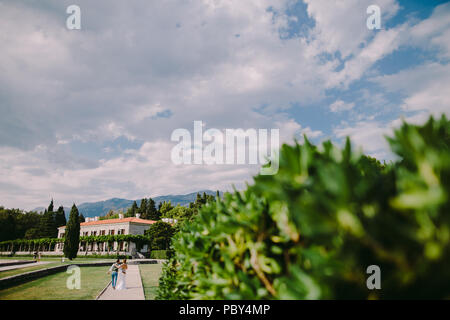 Hochzeit paar Reisen. Hochzeitsreise in Europa. Montenegro. Stockfoto