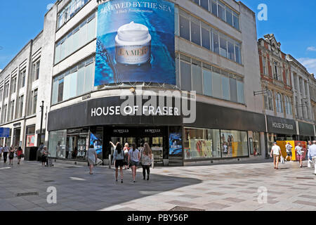 House of Fraser Department Store aufgrund der Schließung im Januar 2019 Cardiff City Centre Wales UK KATHY DEWITT Stockfoto