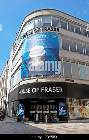 House of Fraser Department Store aufgrund der Schließung im Januar 2019 Cardiff City Centre Wales UK KATHY DEWITT Stockfoto