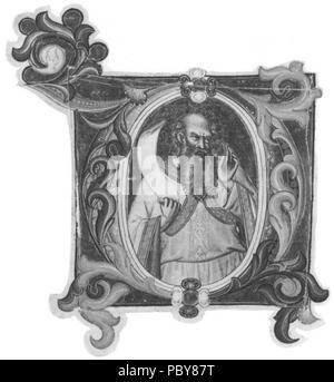 167 Don Silvestro dei Gherarducci - Schrittweise 2 für San Michele, Murano - ein Prophet in einer Initial D (Kupferstichkabinett, Berlin, MS 682) Stockfoto