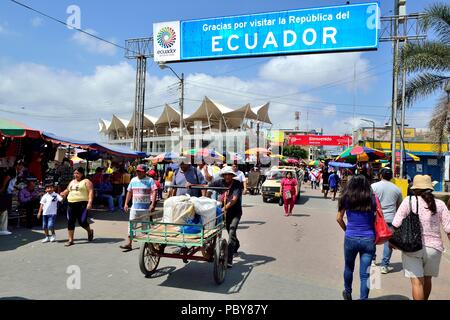 Grenze Peru - Ecuador. Abteilung von Huaraz Peru Stockfoto