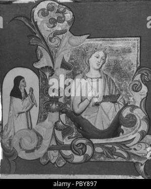 167 Don Silvestro dei Gherarducci - Schrittweise von Santa Maria degli Angeli - Folio 113 - Saint Margaret in einem ersten L (Privatsammlung, Mailand) Stockfoto