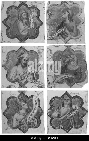 167 Don Silvestro dei Gherarducci - Schrittweise von Santa Maria degli Angeli - Folio 60 - Sechs Büste - Länge heiligen (Nationalmuseum, Stockholm, NMB 1797) Stockfoto