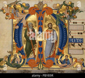 167 Don Silvestro dei Gherarducci - Erste M mit heiligen Jakobus und Andreas (Nelson-Atkins Museum für Kunst) Stockfoto