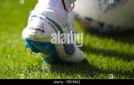 Detail der Stiefel von West Ham United Jack Wilshere Stockfoto