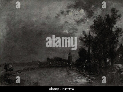 174 niederländische Malerei des 19. Jahrhunderts - jongkind - Ansicht von Palencia Stockfoto