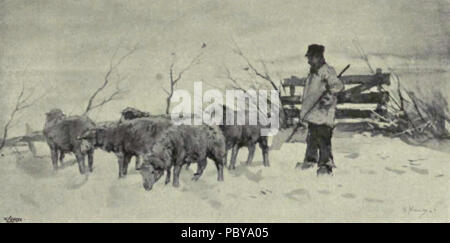 174 niederländische Malerei des 19. Jahrhunderts - Mauve - Winter Stockfoto