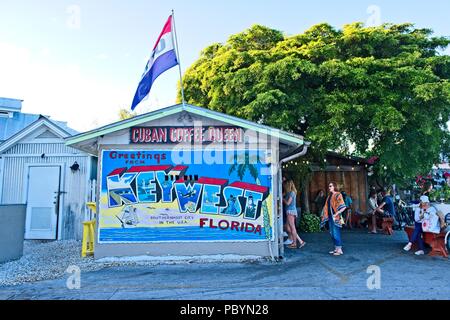 Kubanischen Kaffee Königin Coffee Shop in Key West, Florida USA Stockfoto