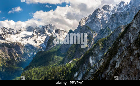 Der Dachstein Gletscher und Berge, die Vorderer Gosausee, Österreich, Europa Stockfoto