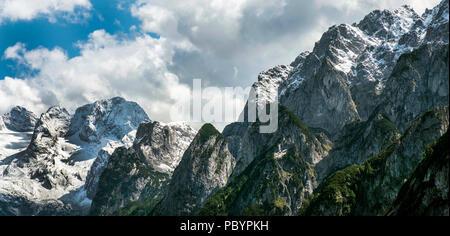 Der Dachstein Gletscher und Berge, die Vorderer Gosausee, Österreich, Europa Stockfoto