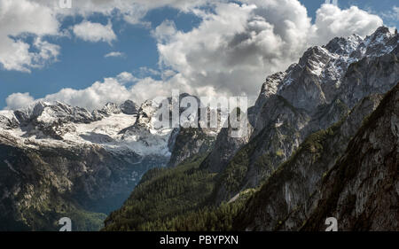 Der Dachstein Gletscher und Berge, die Vorderer Gosausee, Österreich, Europa Stockfoto