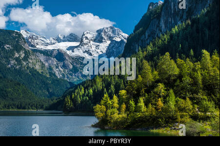 Der Dachstein Gletscher und Berge, die Vorderer Gosausee, Österreich, Europa Stockfoto