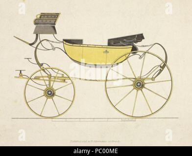 278 Hohe barsch Kontaktfreudig barouche Schlitten, 1816 Stockfoto