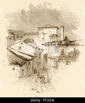 285 Häuser im modernen Athen - aus einer Skizze durch CRCockerell, RA-Wordsworth Christopher - 1882 Stockfoto