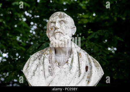 Alcibiades, Sohn des Cleinias, C. 450 - 404 v. Chr., eine athenische Staatsmann, Redner und allgemein, Büste in Nordkirchen Wasserschloss Palace, Deutschland Stockfoto