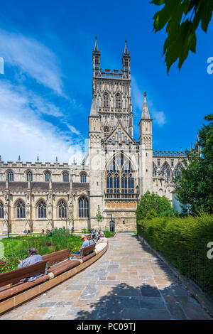 Die Kathedrale von Gloucester, Glucestershire, England, Vereinigtes Königreich, Europa Stockfoto