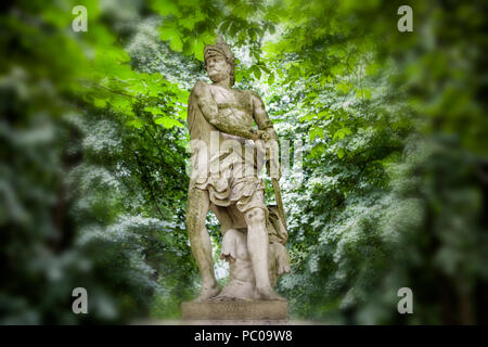 Skulptur des Mars in Nordkirchen Wasserschloss Palace, Deutschland Stockfoto