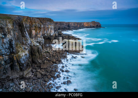 St. Govan Kopf, Pembrokeshire Coast National Park, Bosherston, Wales, UK Stockfoto