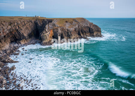 St. Govan Kopf, Pembrokeshire Coast National Park, Bosherston, Wales, UK Stockfoto