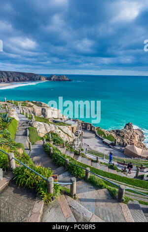 Minack Theatre, Porthcurno, Cornwall, England, Vereinigtes Königreich, Europa. Stockfoto