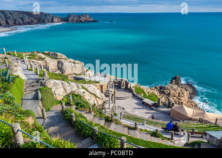 Minack Theatre, Porthcurno, Cornwall, England, Vereinigtes Königreich, Europa. Stockfoto