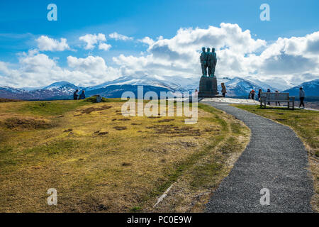 Die Commando Memorial, Spean Bridge in der Nähe von Fort William, Lochaber, Highland, Schottland, Großbritannien, Europa Stockfoto