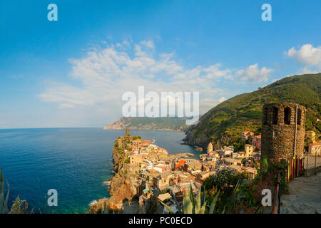 Tolle Aussicht in Der Nationalpark der Cinque Terre, Ligurien, Italien Stockfoto