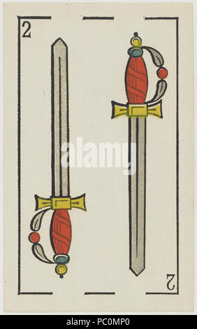 315 Jeu d'Aluette - Grimaud - 1860 - der Schwerter Stockfoto