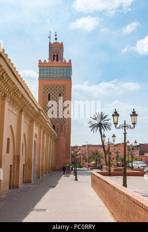 Kasbah Moschee, auch Mansouria Moschee Moschee oder von Moulay Al-Yazid, Medina von Marrakesch, Marrakesch, Marokko, Afrika Stockfoto
