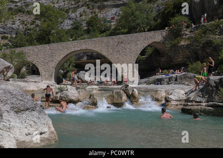 Gorges de la Meouge, Drôme, Provence, Frankreich Stockfoto