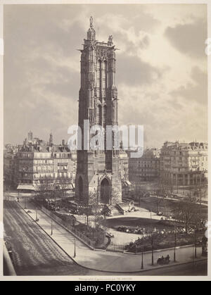 355 La Tour St. Jacques La Boucherie à Paris. Stockfoto