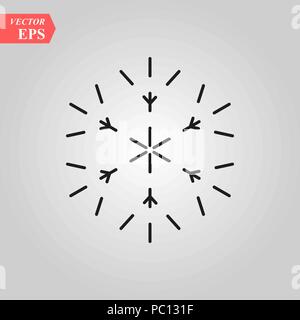 Schneeflocke Schneeflocke Symbol Symbol, Vector, in trendigen Flat Style auf weißem Hintergrund. Snowflake icon image, Schneeflocken-symbol Abbildung: Eps 10. Stock Vektor