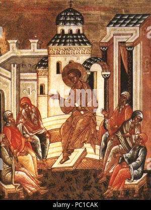 618 der 12-jährige Jesus im Tempel Stockfoto