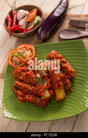 Terong balado indonesischen Essen Stockfoto