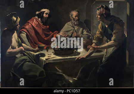 Abraham Janssens - Philemon und Baucis unterhaltsam Jupiter und Merkur. Stockfoto