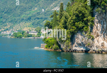 Die Villa del Balbianello, berühmte Villa in der Gemeinde Lenno gelegen, mit Blick auf den Comer See. Lombardei, Italien. Stockfoto