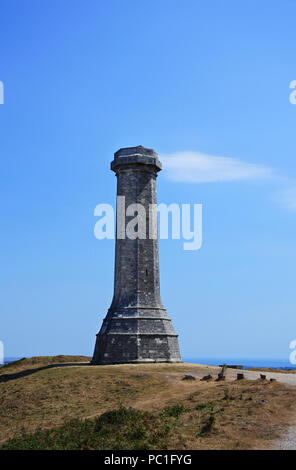 Die Hardy Denkmal, Vice Admiral Sir Thomas Hardy gewidmet, im Besitz des National Trust, Dorset, Großbritannien - Johannes Gollop Stockfoto