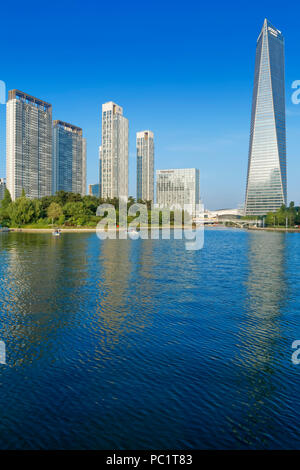 Songdo Central Park ist ein öffentlicher Park im Songdo Bezirk von Incheon, Südkorea. Stockfoto