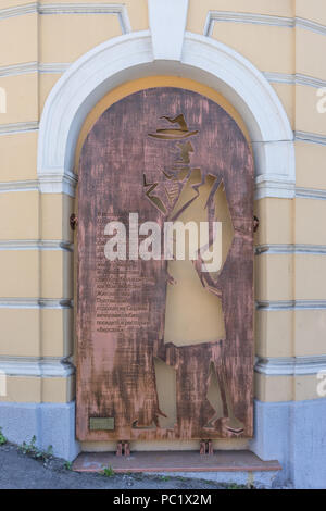 Wladiwostok, Russia-July 28, 2018: das Denkmal für die russischen Spion Stirlitz Stockfoto